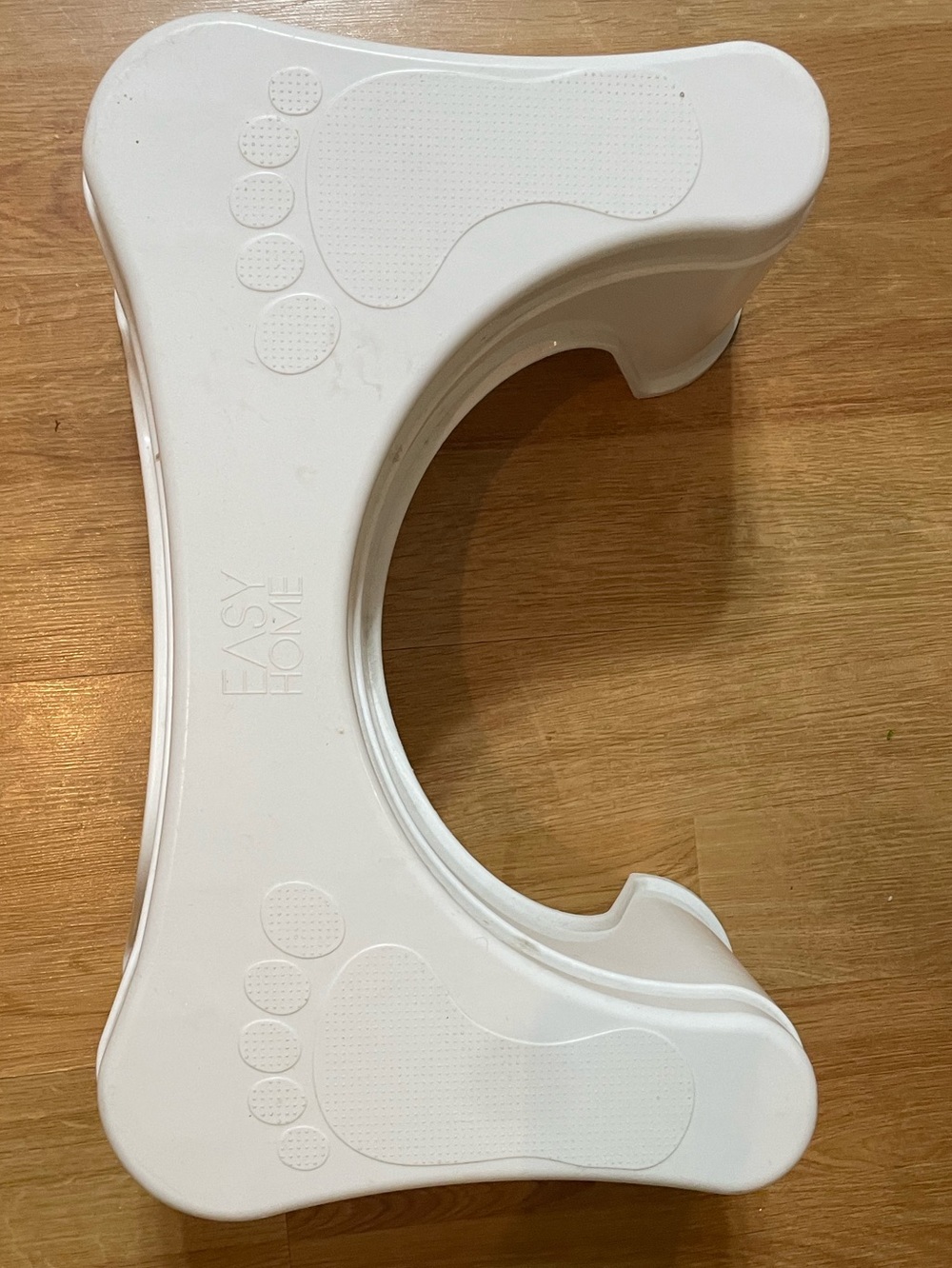 Easy Home White Toilet Stool - Raised Squat Positioner